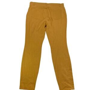 J. Jill Wearever Slim Leg Pants Mustard Yellow High Rise Stretch Size XL Women